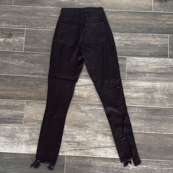 Abercrombie Super Skinny Ankle High Rise Black Jean Size 24L Curve Love - Picture 5 of 6